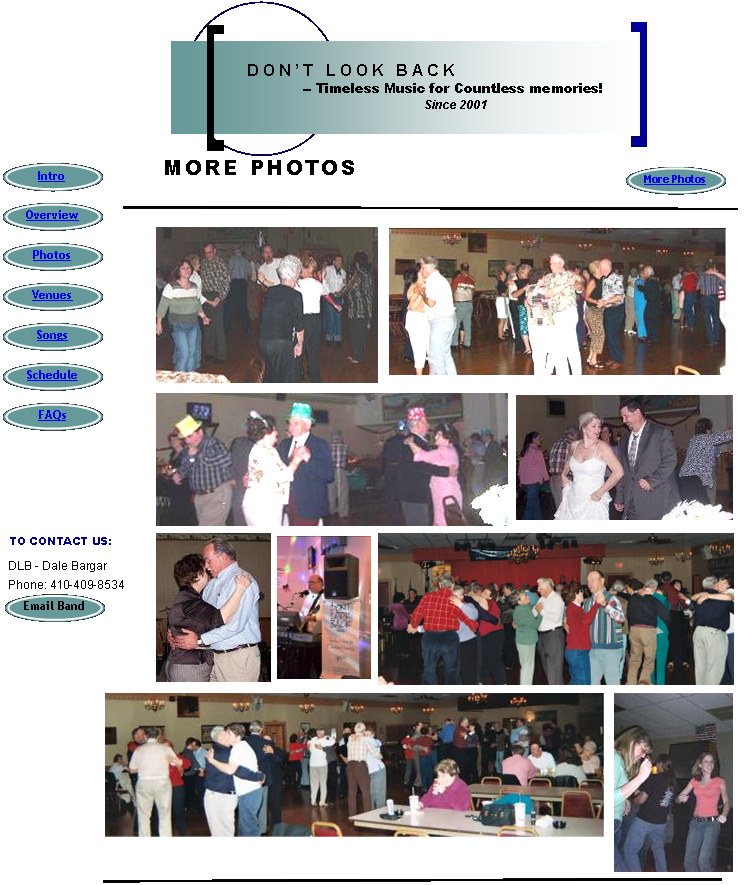Dlb dont look back oldies rock n roll country classics weddings